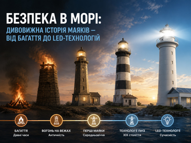 Безпека в морі: дивовижна історія маяків — від багаття до LED-технологій