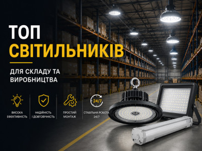 Топ світильників для складу та виробництва