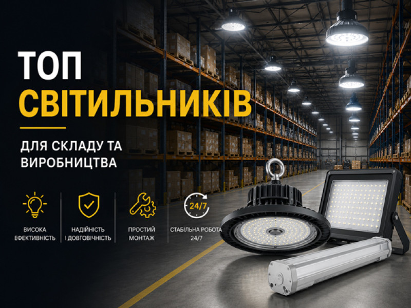 Топ світильників для складу та виробництва