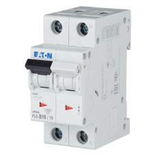 Автоматичний вимикач 1п+N 16A PL6-B16/1N 6kA EATON
