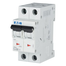 Автоматичний вимикач 2п 2A PL6-D2/2 6kA EATON