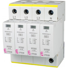 Обмежувач перенапруги ETITEC C T2 275/20 (4+0) 4p ETI