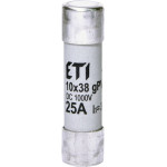 Запобіжник CH 10x38 gPV 25A 1000V (30kA) ETI