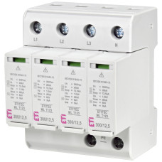 Обмежувач перенапруги ETITEC ML T123 300/12,5 (4+0, 4p, TNC-S) ETI