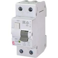 Диференційний автоматичний вимикач KZS-2M C 25/0,03 тип AC (10kA) ETI