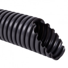 Труба гофрована ПВХ тяжка d32/24,3mm з протяжкою чорний Kopos (50м)