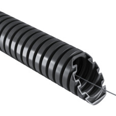 Труба гофрована ПВХ тяжка d40/31,2mm з протяжкою темно-сірий Kopos (25м)