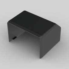 Заглушка для LH 60x40 чорного кольору; Серія LH; ПВХ