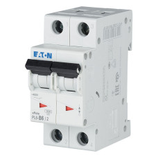 Автоматичний вимикач 2п 6A PL6-B6/2 6kA EATON
